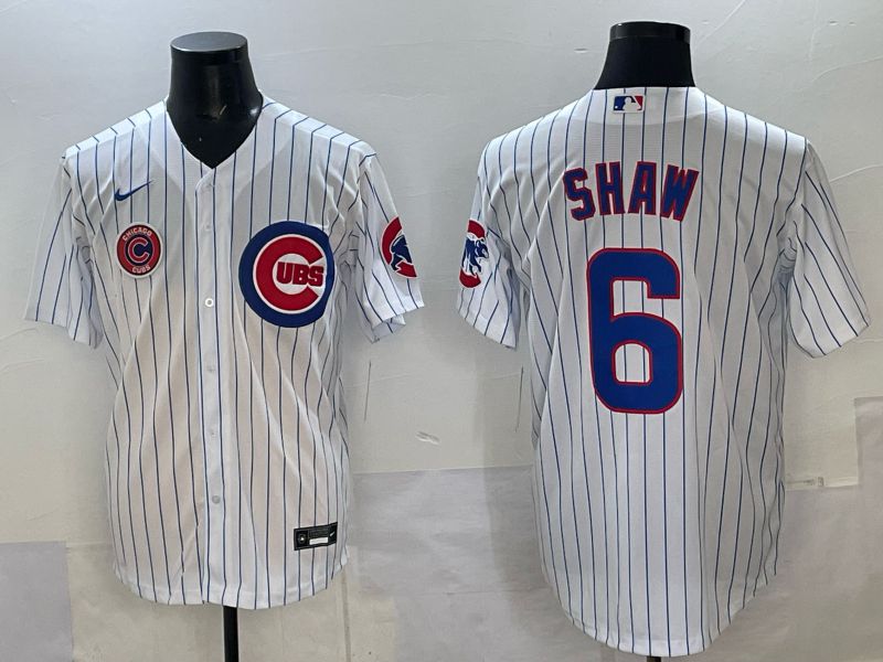 Men Chicago Cubs #6 Shaw white Nike MLB 2025 jersey 02->chicago cubs->MLB Jersey